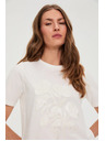 Moodo Блуза с апликация бяла Moodo