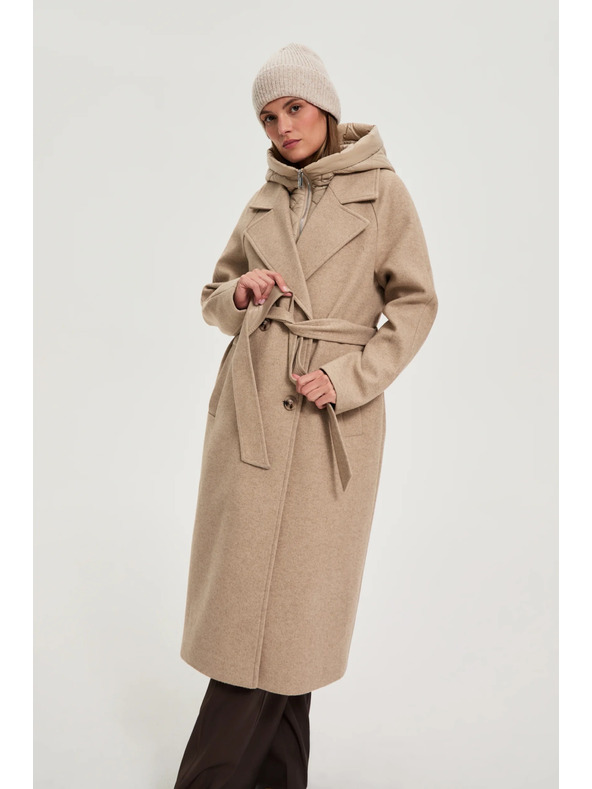 Moodo Плетена шапка пясъчена Moodo