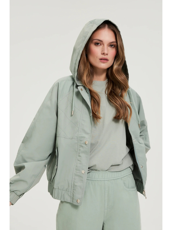 Moodo Къса якета маслинево зелена Moodo
