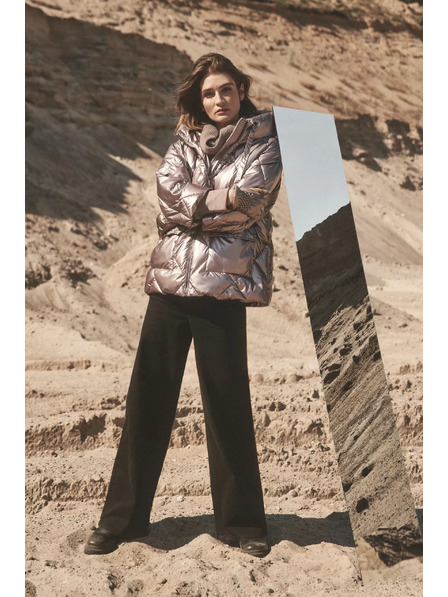 Moodo Металическа стегана якета Moodo