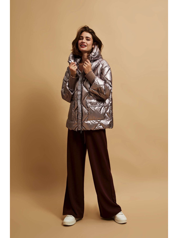 Moodo Металическа стегана якета Moodo