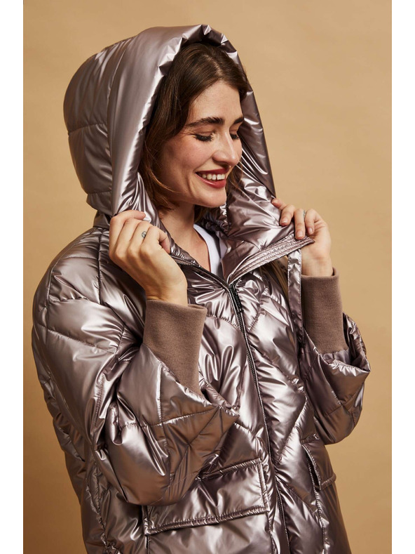 Moodo Металическа стегана якета Moodo