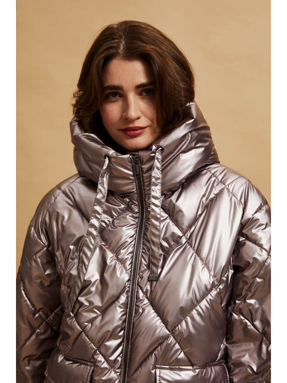 Moodo Металическа стегана якета Moodo