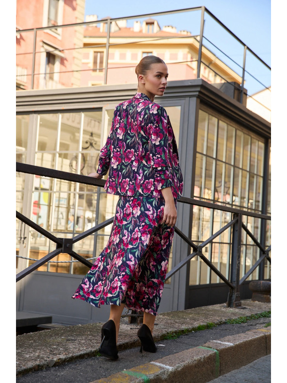 Moodo Пола с цветя тъмносиня Moodo