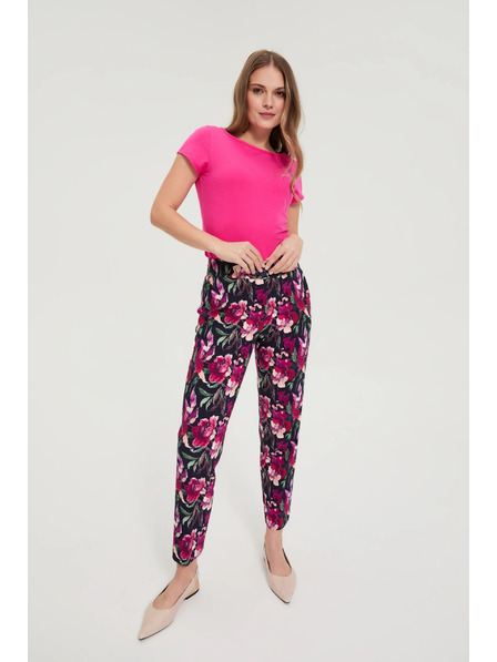 Moodo Панталони с цветя тъмносини Moodo