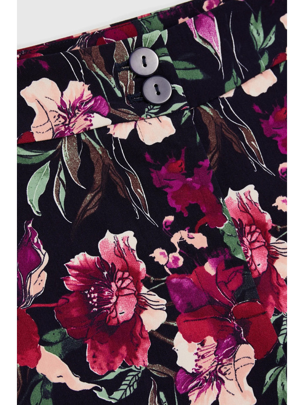 Moodo Панталони с цветя тъмносини Moodo