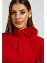 Moodo Елегантна риза с декоративна роза червена Moodo