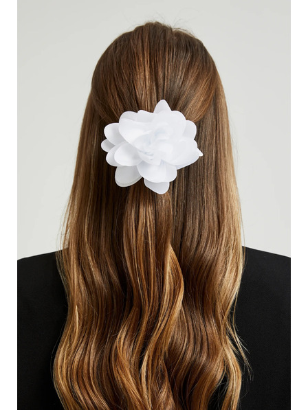 Moodo Брошка с материална цветя бялa Moodo