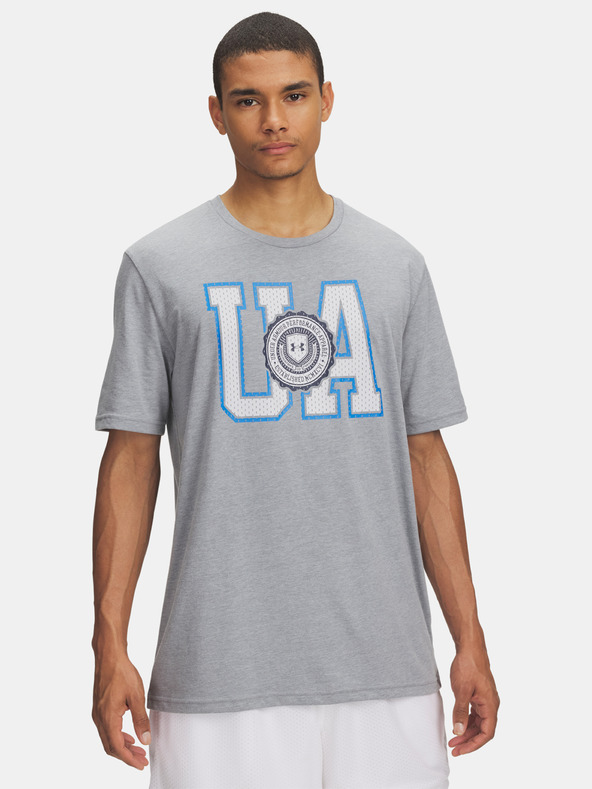 Under Armour Мъжка тениска Under Armour UA COLLEGE CREST LOGO SS-GRY