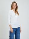 Orsay Кремава тениска с три четвърти ръкав ORSAY