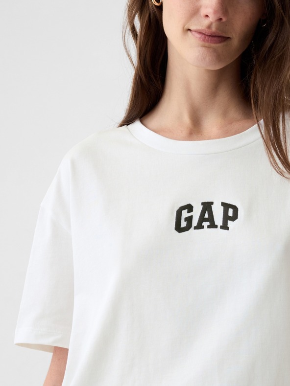 GAP Памучна тениска с логото на Gap