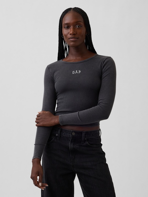 GAP Ребрести тениска с лого GAP