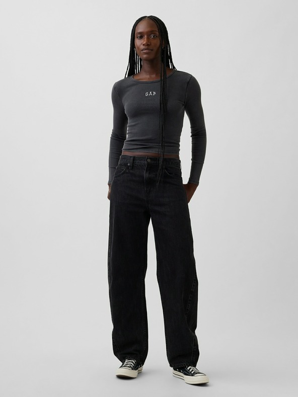 GAP Ребрести тениска с лого GAP