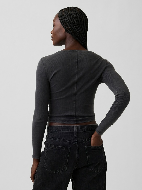 GAP Ребрести тениска с лого GAP