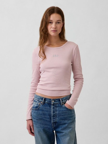 GAP Ребрести тениска с лого GAP