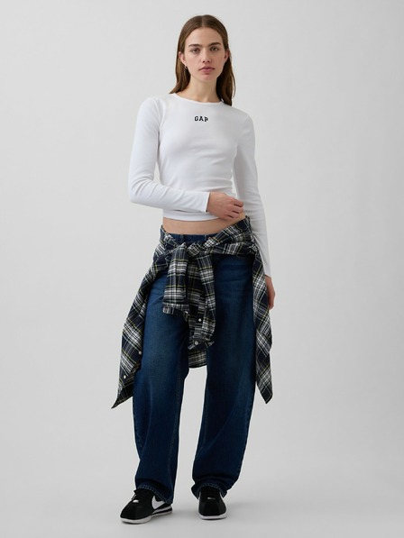 GAP Ребрести тениска с лого GAP