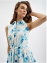 Orsay Синьо-бяла дамска рокля на цветя ORSAY