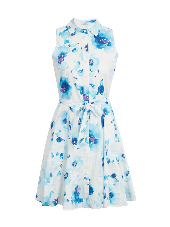 Orsay Синьо-бяла дамска рокля на цветя ORSAY