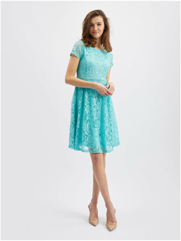 Orsay Тюркоазена дамска дантелена рокля ORSAY