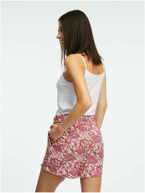 Orsay Кремаво-розови дамски къси панталони с десен ORSAY