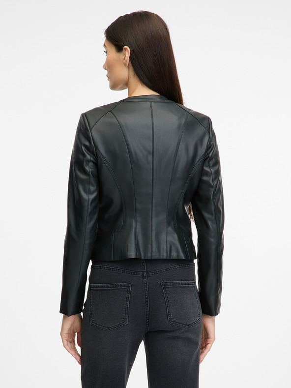 Orsay Черно дамско яке от изкуствена кожа ORSAY