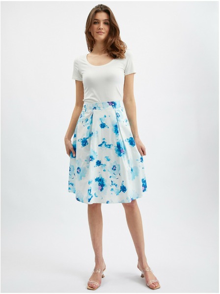 Orsay Синьо-бяла дамска пола на цветя ORSAY