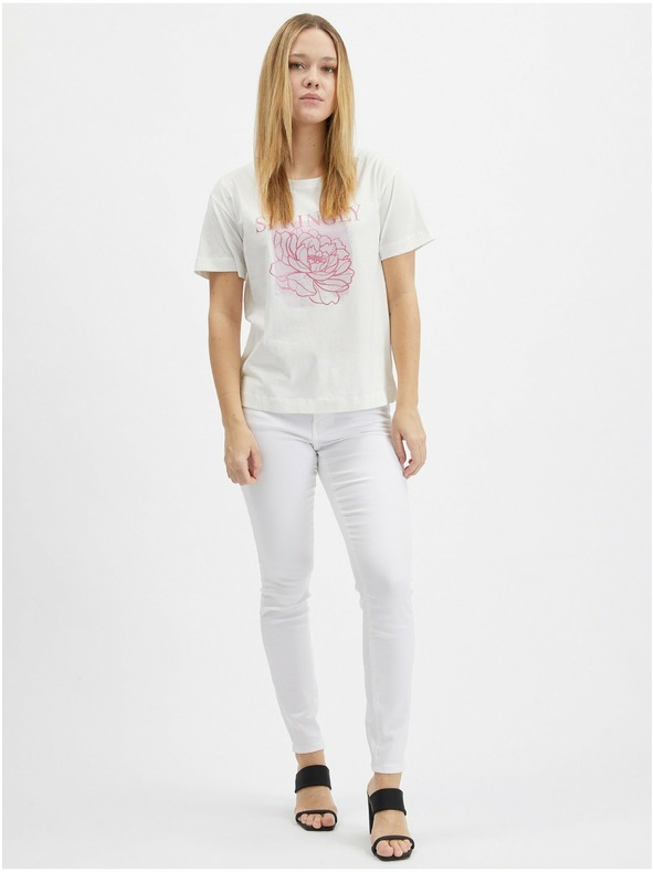 Orsay Кремава дамска тениска ORSAY