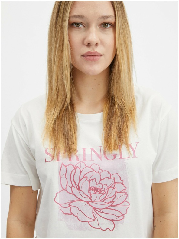 Orsay Кремава дамска тениска ORSAY