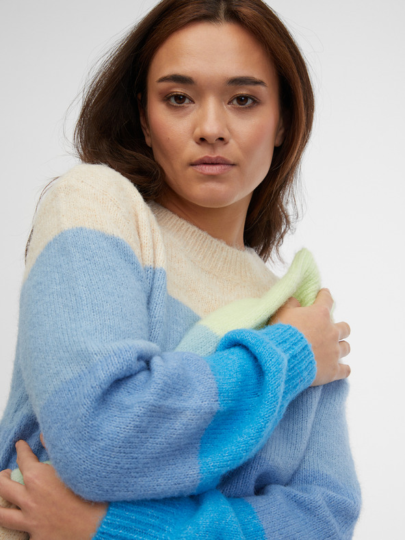 Orsay Син дамски пуловер на райе ORSAY