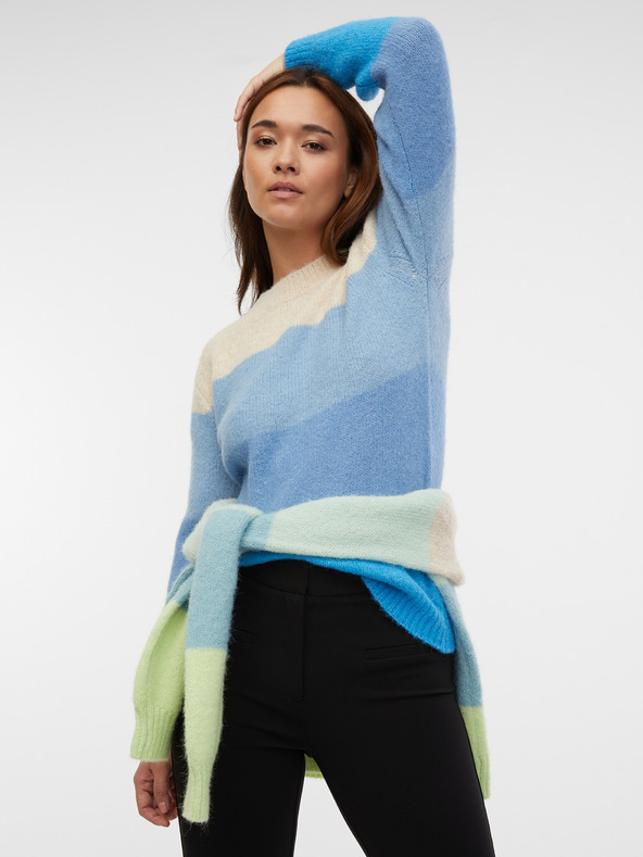 Orsay Син дамски пуловер на райе ORSAY