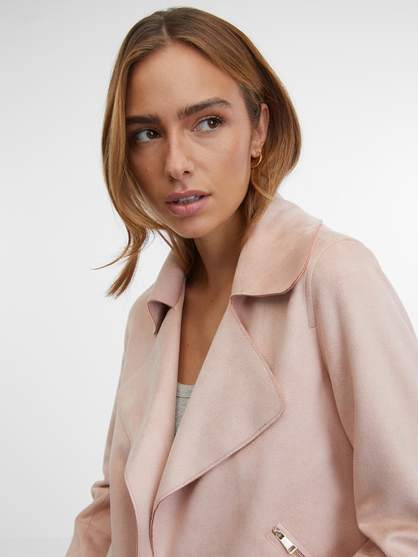 Orsay Светлорозово дамско яке от велур ORSAY