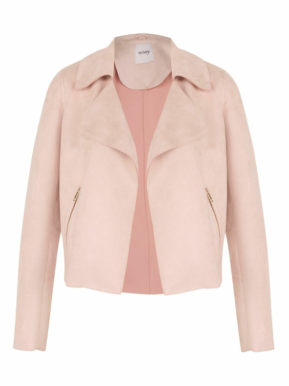 Orsay Светлорозово дамско яке от велур ORSAY