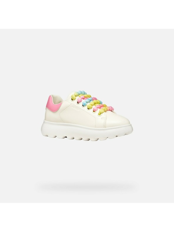 Geox Бели маратонки Geox Puffypop за момичета