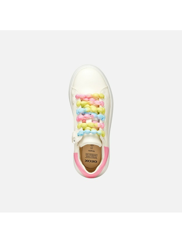 Geox Бели маратонки Geox Puffypop за момичета