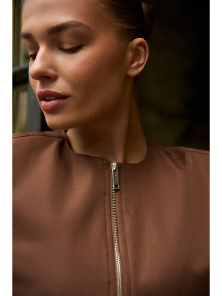 Moodo Къса жилетка кафява Moodo