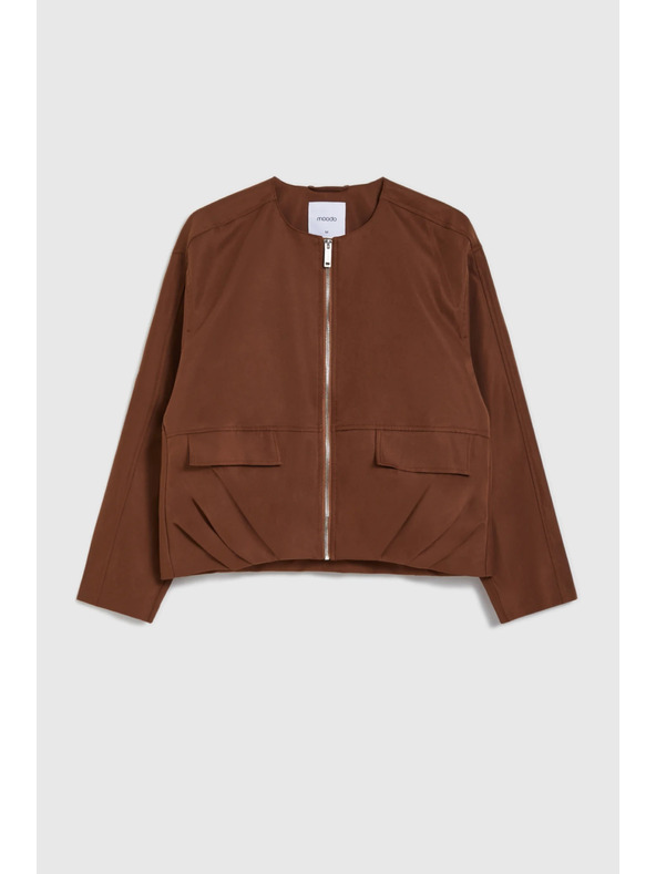 Moodo Къса жилетка кафява Moodo
