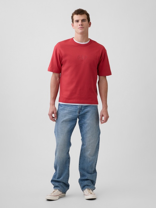 GAP Скъсена тежка тениска с лого 1969 GAP