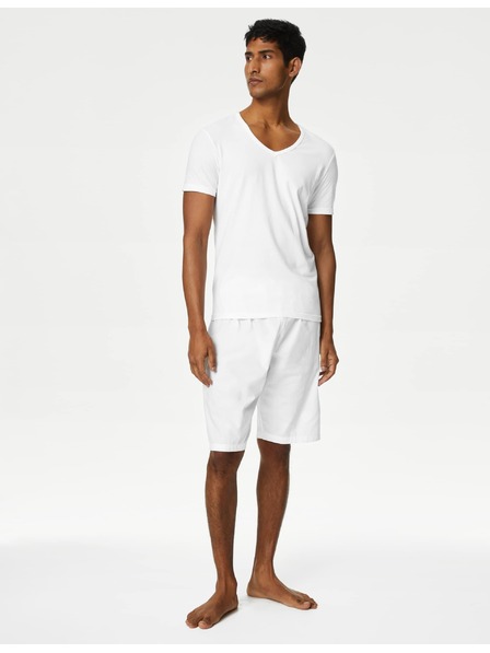 Marks & Spencer Комплект от три мъжки основни тениски в бяло с технология Marks & Spencer Cool & Fresh™