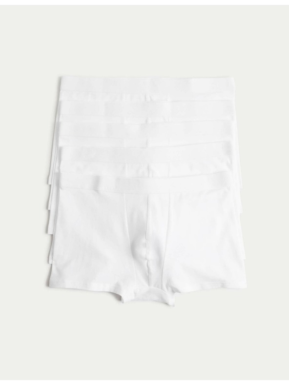 Marks & Spencer Комплект от пет мъжки боксерки в бяло Marks & Spencer
