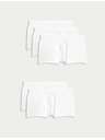 Marks & Spencer Комплект от пет мъжки боксерки в бяло Marks & Spencer
