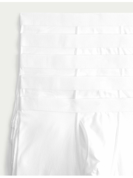 Marks & Spencer Къси памучни панталони от еластичен памук с технология Cool & Fresh™, 5 броя Marks & Spencer бяло