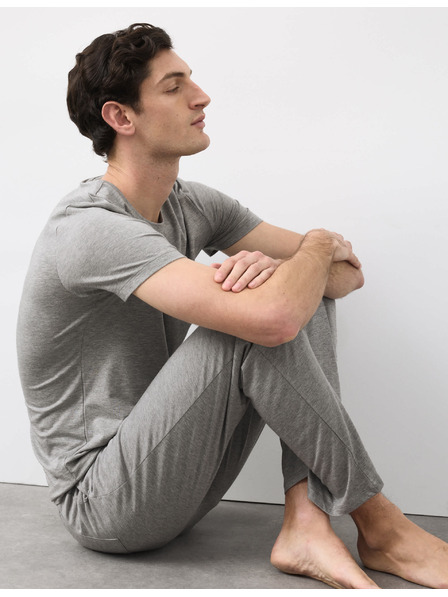 Marks & Spencer Памучни и модални пижамени панталони Supima® Marks & Spencer сиви