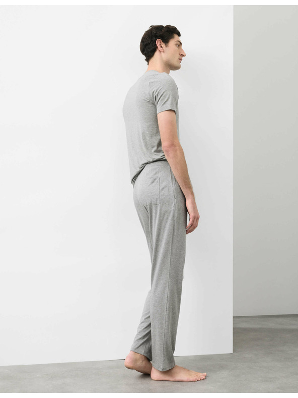 Marks & Spencer Памучни и модални пижамени панталони Supima® Marks & Spencer сиви