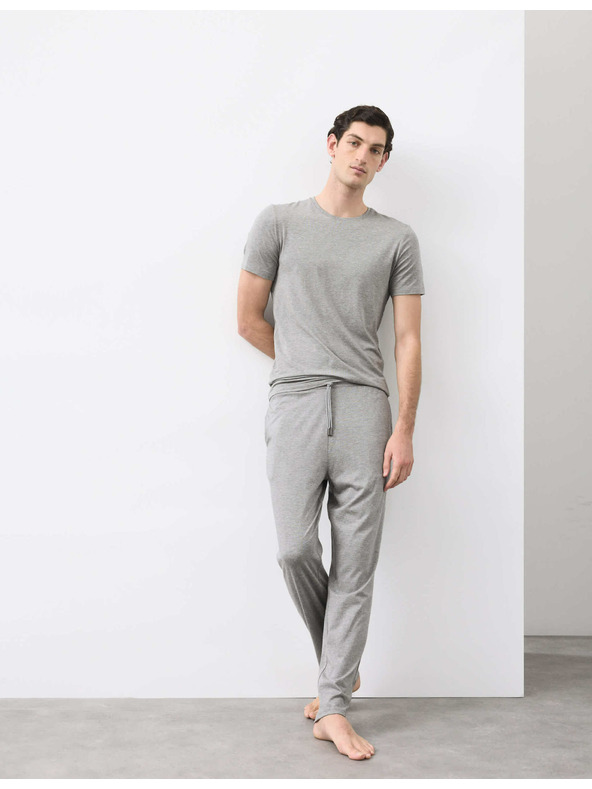 Marks & Spencer Памучни и модални пижамени панталони Supima® Marks & Spencer сиви