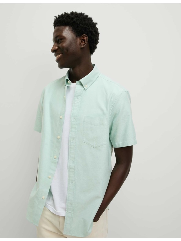 Marks & Spencer Оксфордска риза от чист памук The Ultimate Marks & Spencer зелена