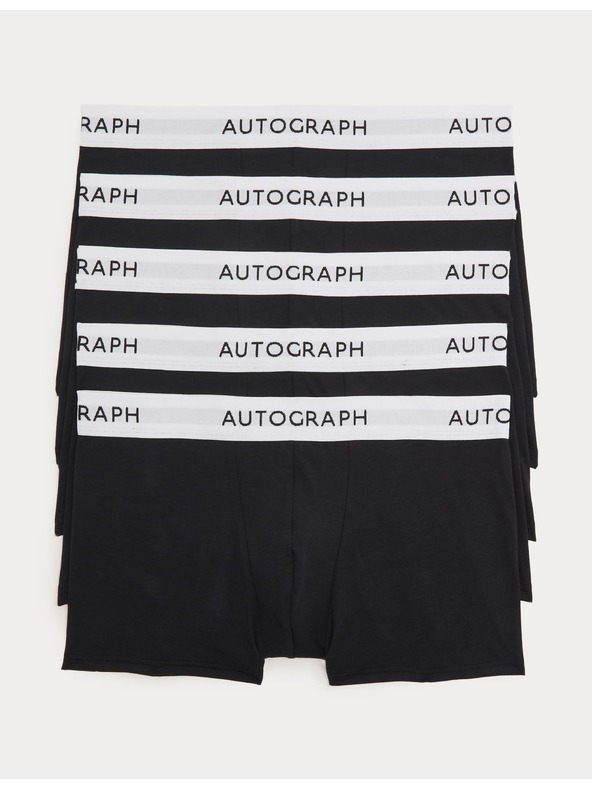 Marks & Spencer Бокови боксерки от смес памук Supima®, 5 бр. Marks & Spencer черен