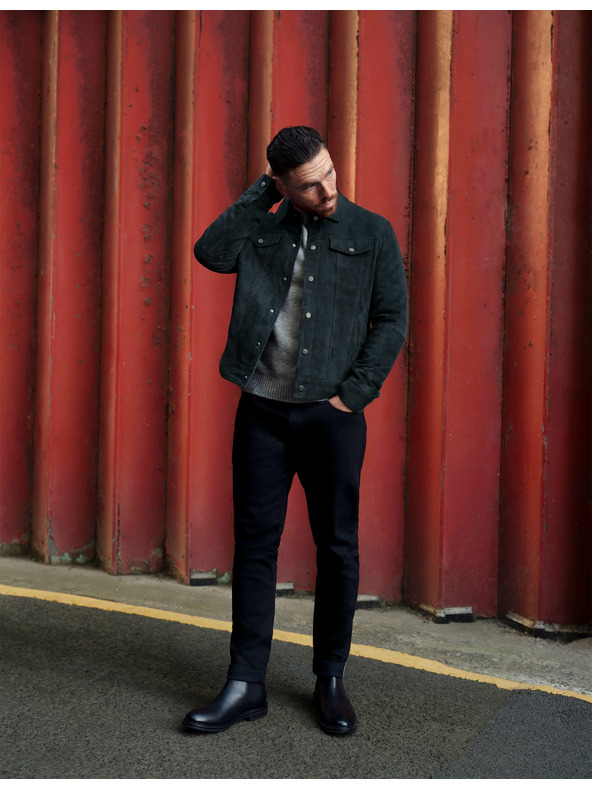 Marks & Spencer Еластични дънки в японски стил, тясна кройка Marks & Spencer черен