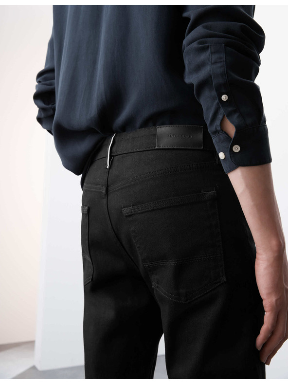 Marks & Spencer Еластични дънки в японски стил, тясна кройка Marks & Spencer черен