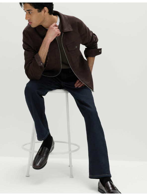 Marks & Spencer Еластични дънки с права кройка Marks & Spencer тъмносини