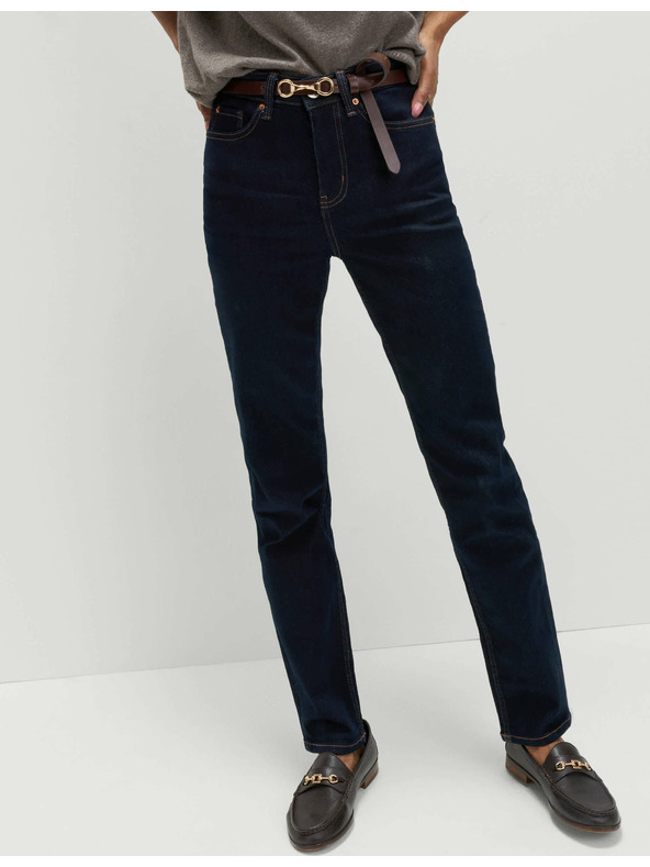 Marks & Spencer Дънки Sienna с еластични със стандартни крачоли Marks & Spencer тъмносини